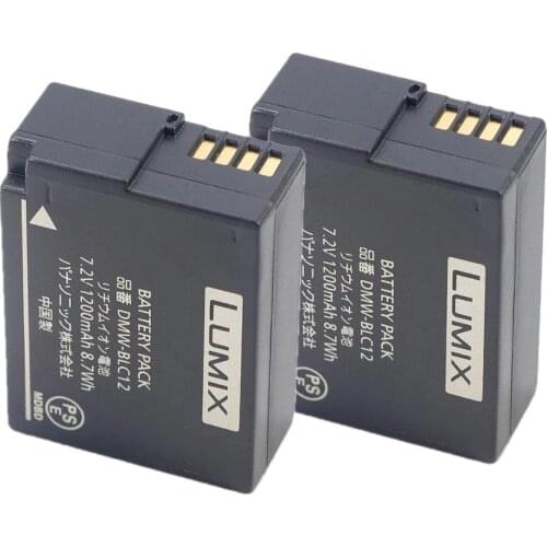 2PCS DMW-BLC12 DMW-BLC12E Camera battery for Panasonic DMC-GH2S FZ3 G95 G85 G80 G5 G6 G7 GX8 FZ200 FZ300 FZ2500 FZ1000