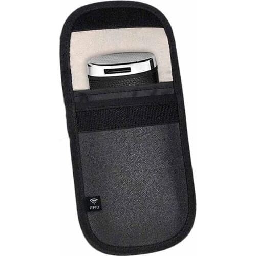 Anti-Theft RFID Signal Blocking Faraday Keyless Entry Car Key Pouch Case Bag Car Interior Accessories Automotive Goods