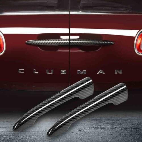 Car trunk carbon fiber tailgate handle shell decorative sticker For BMW MINI Cooper JCW F54 Clubman Car Exterior accessories