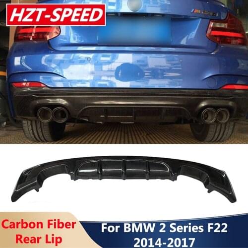Real Carbon Fiber Bumper Rear Lip Car Protector Body Kits for BMW 2 Series F22 2014 - 2017 Car Rear Lip