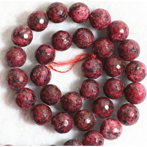 Free shipping red stone 6mm 8mm 10mm faceted round loose beads new fashion elegant gifts diy jewelry 15inch B783