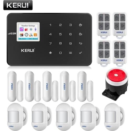 KERUI Smart Home Wireless GSM Security Alarm System APP Control SMS Motion Detector Sensor Door Sensor Burglar Signal Device