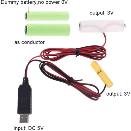 2in1 AA AAA Battery Eliminator UK Plug Power Supply USB Adapter Can Replace 1-4pcs 1.5V 3V 4.5V 6V AA AAA Battery