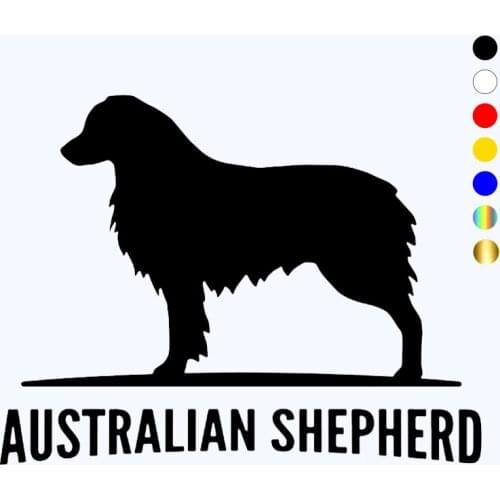 CK3396# Australian Shepherd vinyl car sticker reflective waterproof cool waterproof removable decal self-adhesive