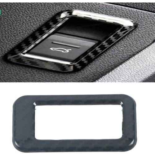 For Audi A3 8Y Hatchback 2021 2022 Carbon Fiber Interior Rear Trunk Switch Cover Trim Car Accessories