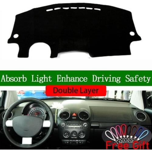 Double Layer Car Stickers For Volkswagen beetle 2007 2008 2009 2010 Dashboard Cover Car Accessories Interior Anti-UV Car Decals