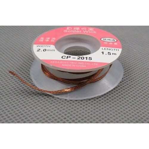 New Soldering Wick Copper Wire Desoldering Braid BGA Solder Remover Wick For Iron Electronic PCB Repair Tools cp2015 2.0mm