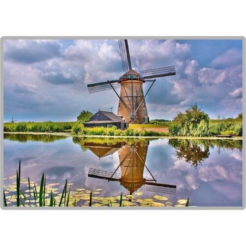 World Famous Scenic "Holland windmill" 5D DIY Diamond Painting Full Square/Round Diamond Embroidery Drill Picture of Rhinestones