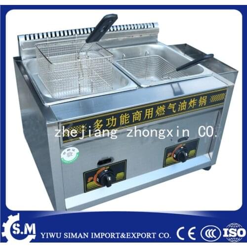 Stainless steel chinese gas deep fryer machine