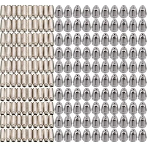 200pcs Plasma Cutter Consumable Nozzles Tips Electrodes Torch Consumables Kit Suit For AG60 WSD60