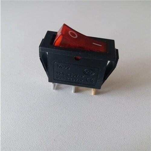 30pcs 250V 15A/16A rocker switch Red Rocker Switch KCD3-101N KCD2 3 feet 2 gear illuminated rocker switch