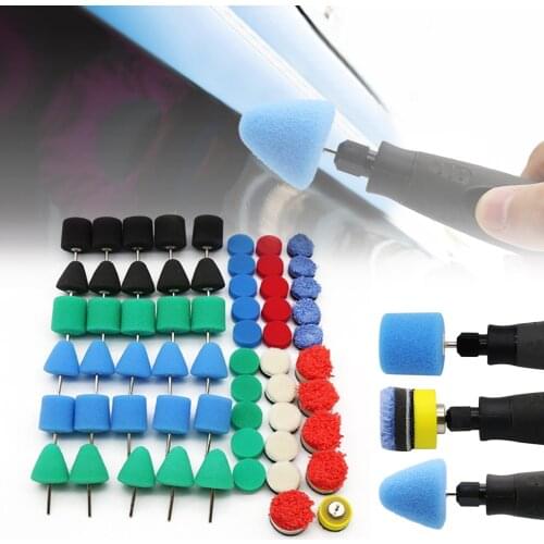 Mini Polishing Pad Car Detailing Drill Polish Pads Sponge Flexible Shaft Buffing Wheels Kit Auto Polisher Machine Set