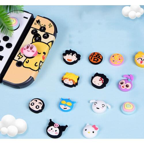 Cartoon Joystick case for switch Joy Con Animal Crossings Thumb Grips Caps Kawaii Silicone Case For Switch Lite Cute Cover