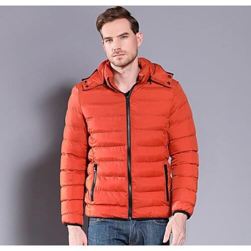 Male Hooded Clothing Mens Winter Parkas Large Size Cotton Casual Coat Thick Long Sleeve Men Orange Red Windbreaker Jacket 4xl