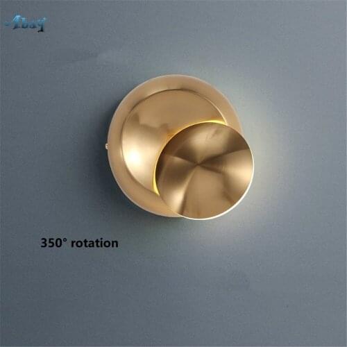 Nordic Luxury Gold Wall Lamps Adjustable Angle for Living Room Bedroom Corridor Home Decor Wall Sconce Light Fixture Art Deco