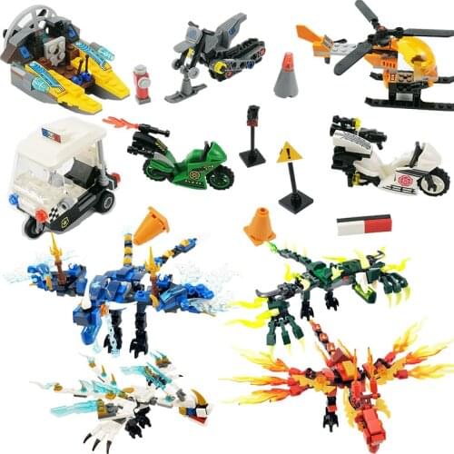 Locking Ninjagoes Dragon Knight Figures Nya Cole Zane Kai Lloyd Motorcycle Blocks Toys Figures Ninjagoing Lockings Toy For Child