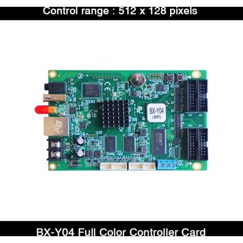 HD BX-Y04 Wifi Full Color Asynchronous LED Control Card 512*128,1024*64 Pixels Network and USB Remote Cluster Video LED Controll