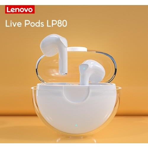 Original Lenovo LP80 TWS Bluetooth headset wireless sports headset Dlow waterproof low sleep game music touch control