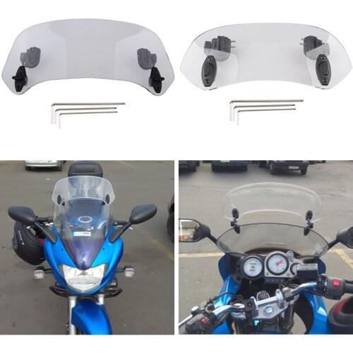 28cm 37cm Motorcycle WindScreen Adjustable Clip on Windshield Extension Spoiler Air Wind Deflector For BMW for Honda for Yamaha