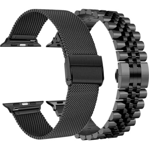 Mesh Strap for 2020 Apple Watch Series 6 Bands 44mm 40mm Business Stainless Steel Link Bracelet for iWatch SE/5/4/3 38mm 42mm