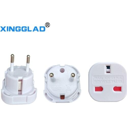 EU To UK Plug Adapter International Travel Power Adapter 10A/16A 240V AC Electric Plug Converter Charger Socket AC Outlet