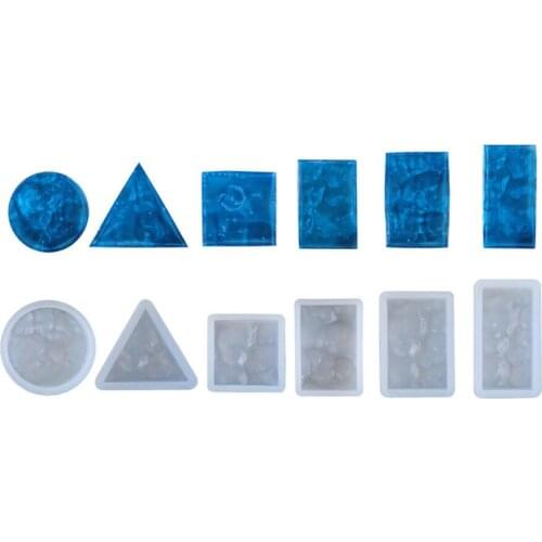 6 Shapes Water Ripple Silicone Casting Resin Molds For DIY Resin Jewelry Pendants Resin Mold Tools For Jewelry Pendants