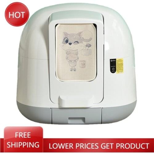 Intelligent Automatic Cat Litter Box Electric Poop Machine Fully Enclosed Deodorizing Cat Litter Machine Orinal Gato Bedpans
