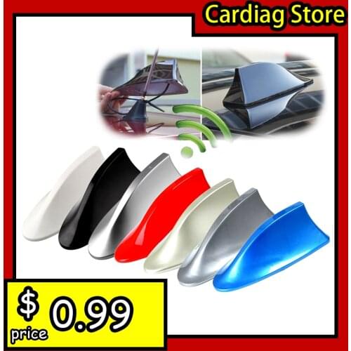 Universal Car Shark Fin Antenna Car Radio Aerials FM/AM Signal Protective Aerial Car Styling Car Roof Decoration Sticker Base