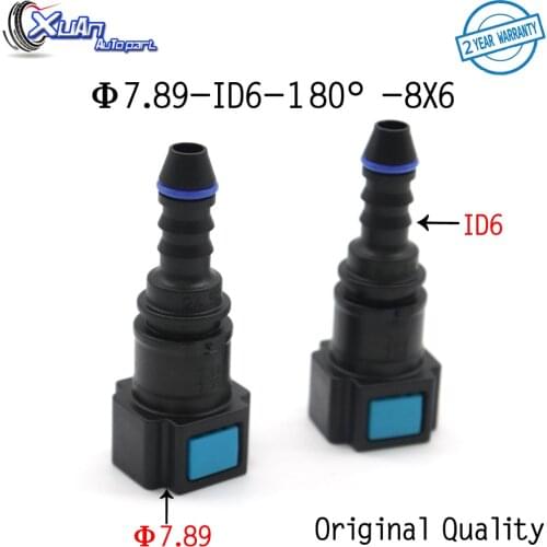 XUAN 2ps 7.89mm 7.89 ID6 auto female connector 5/16 Fuel pipe joint universal 24.5 Fuel line quick connector Lengthened fittings