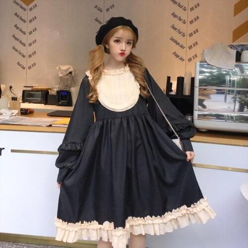 Japanese Mori Girl Dress 2019 New Lolita Cute Princess Dress Cos Loli Tea Party Retro Court Kawaii Fairy Dress