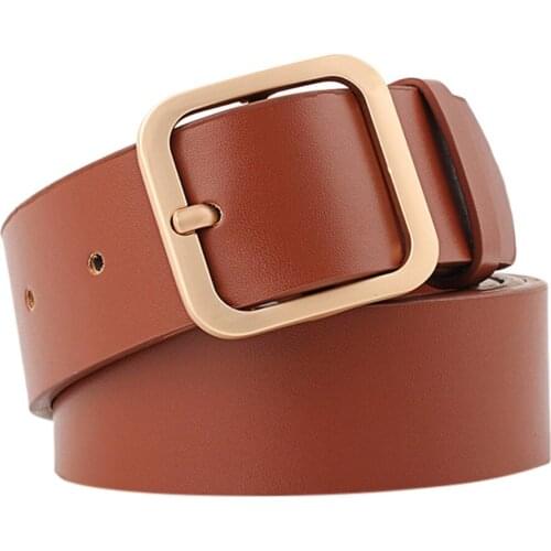 Ladies Belt Buckle Wild Decor Casual Waistband Leather Waist Belt Solid Pants Belts Vintage Jeans Long Waist Belts Waistband