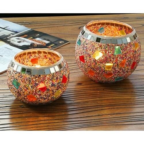 1 X Euro Colorful Flag Glass Candle Holder Wedding Home Table Decorative Holiday Wedding Party Deco Supply