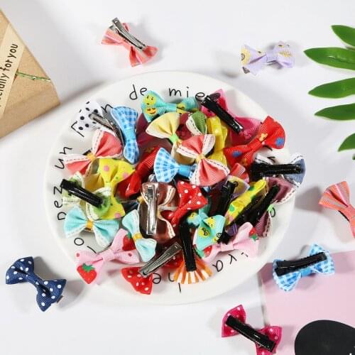 10 Pcs/pack Barrettes Barrettes Barrettes Childrens Bow DIY Handmade Duckbill Clip Girl Headdress crafts diy jewellery making
