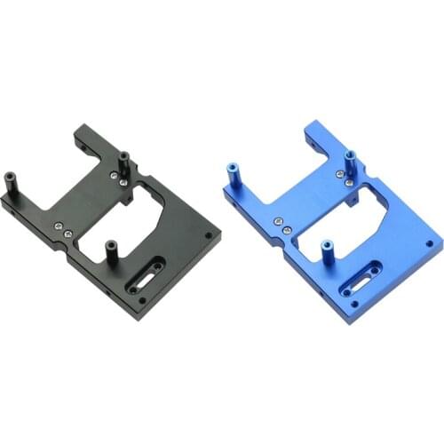 2 Pcs Rc Car Steering Servo Warehouse Fixed Mounting Bracket for Wpl B14 B24 C14 C24 Q65 Mn D90 D99S Mn45, Blue & Black