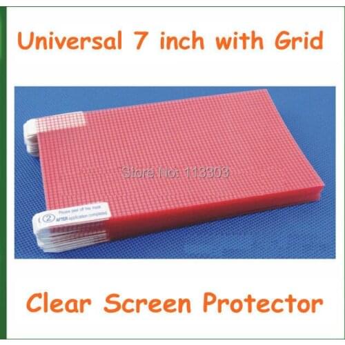 50pcs Universal 7 inch Clear Screen Protector with Grid Protective Film for GPS MP4 MP5 PDA Tablet PC 151x92mm