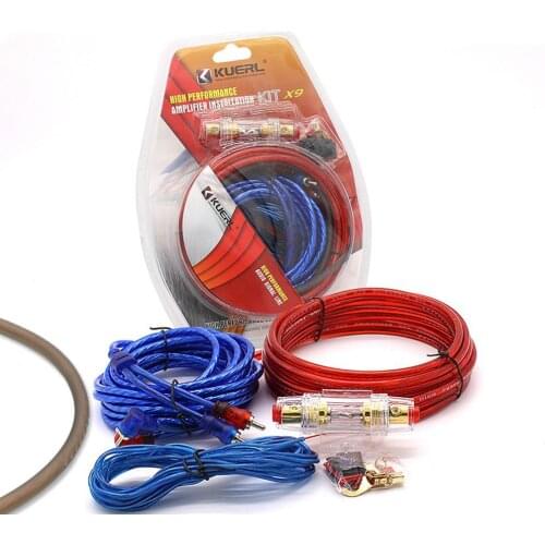 Car Audio Speakers Wiring kits Cable Amplifier Subwoofer Speaker Installation Wires Kit 10GA Power Cable 60 AMP Fuse Holder