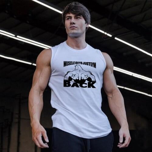 Muscleguys Brand Bodybuilding Stringer Tank Top Men Gym Clothing Cotton Sleeveless T Shirt Workout Sportswear Fitness Singlets