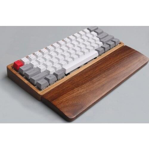 DIY GH60 Mechanical Gaming Keyboard Use Wood Case Yellow Rosewood Walnut Wood Keyboard Base Cover Keyboard Kits