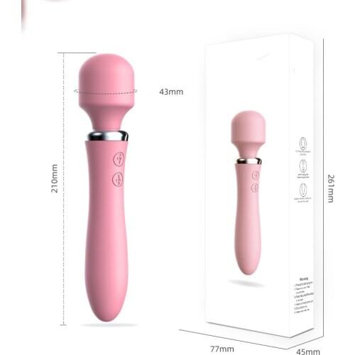 FX Rechargeable Frequency Conversion Appealing AV Vibrator Female Double-headed Adult Products Eros Rod