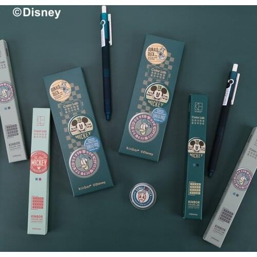 Disney Mickey gel pen 2 Pcs press water pen 0.5mm water-based pen matte Student writing pen office supplies kawaii stationery