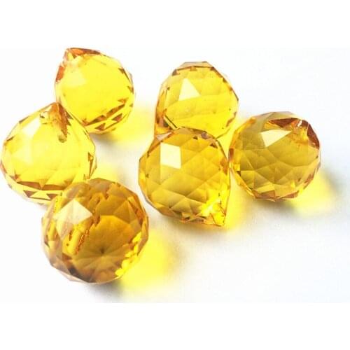 260pcs/lot Golden 20mm Crystal Chandelier Glass Ball For Home Decoration Door Curtain Parts/ Chandelier/ Wedding Part Decoration