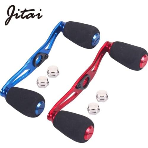 JITAI EVA Knobs Rocker Aluminum Alloy Baitcasting Fishing Reel Handle DIY Handle Knob For Bait Casting Wheels Tackle Accessories