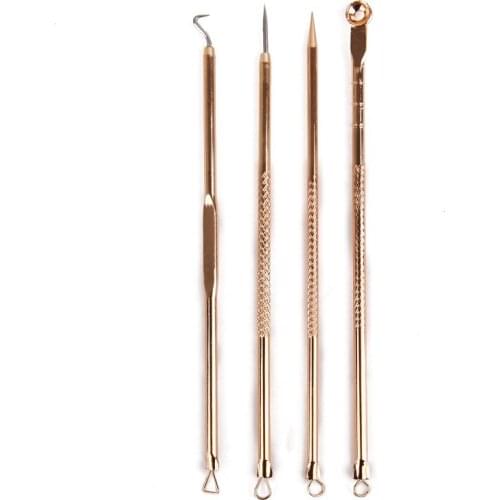 JOYLIVE Facial Skin Care Tools 4 Pieces / Set Of Stainless Steel Acne Facial Blackhead Removal Acne Needle Tool