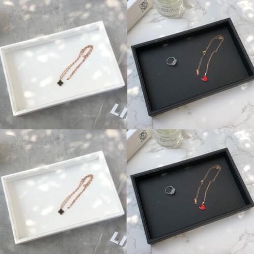 Top Women Gift Makeup Velvet Jewellery Flat Trays Box Earring Rings Storage Box Jewelry Case Display Convenient Charming