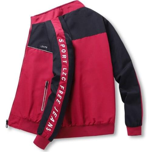 Two-faced wear jacket men new autumn casual sports clothing stand collar Bomber Streetwear zipper windproof Outerwear Coats