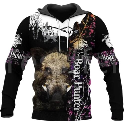 Tessffel Hog Hunting Boar Hunter Animal Camo Tattoo Harajuku Pullover 3DPrint Men/Women Tracksuit Unisex Casual Funny Hoodies 15