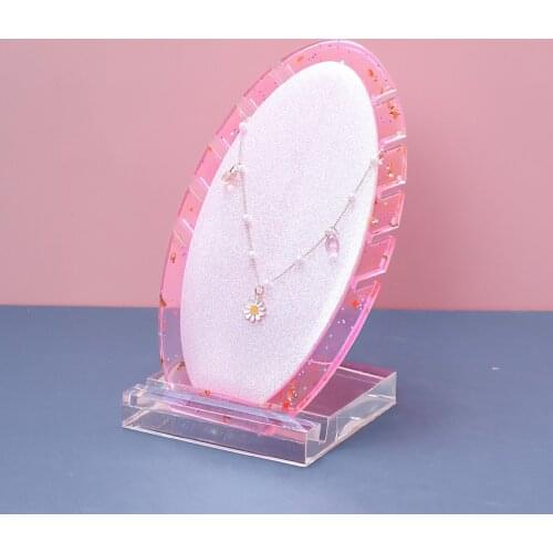 2021 New DIY Diy Epoxy Abrasives QR Code Swing Table Base Vertical Necklace Display Stand Bracket Silicone Mold Set