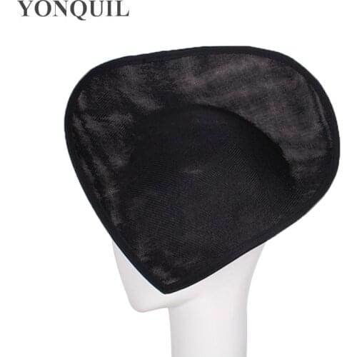 New Design Imitation SINAMAY 30CM Black Derby Big Fascinator Base Women Wedding Hat Headpiece Party Church DIY Hair Accessories