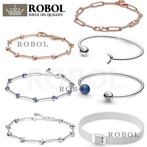 Original 925 Sterling Silver Jewelry 2020 Winter New Bracelet with Original Engraving Suitable for DIY Bracelet Free Shipping