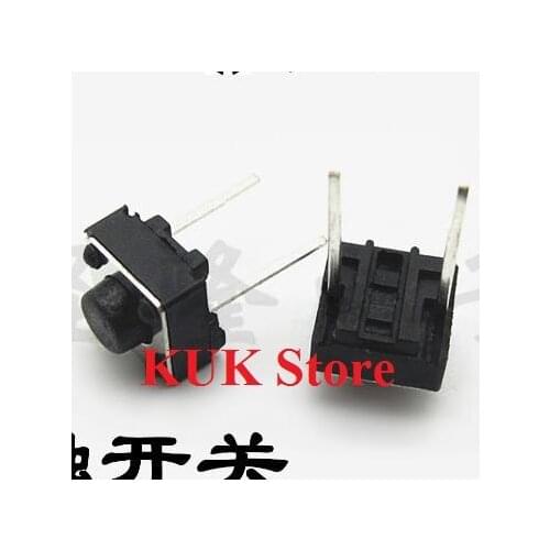 Original NEW 6X6X4.3 MM 6*6*4.3 MM Tactile Switch Momentary Tact Middle pin 2pins 500PCS/LOT